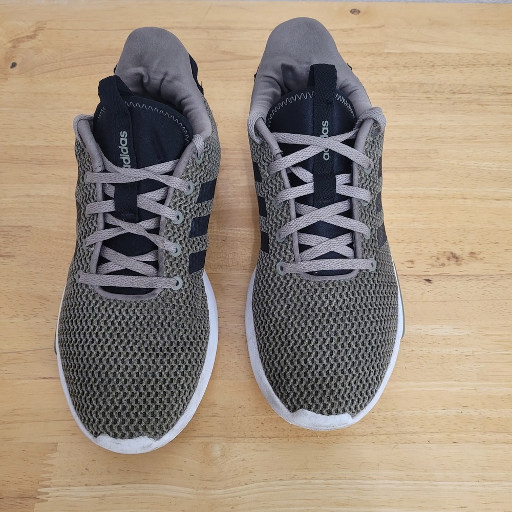 Adidas‎ Cloudfoam Men's Running Shoes Sneakers Green Black Size 7.5 US